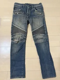 正規品BALMAIN バルマン　ダークブルーデニムパンツ