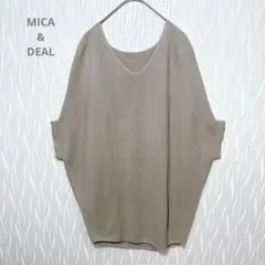 MICA&DEAL ドルマン ポンチョ風 ゆったり サマーニット 体型カバーのサムネイル