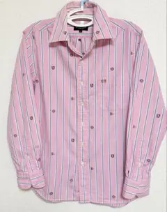 McGREGOR ストライプ シャツ ピンク 刺繍入り サイズM