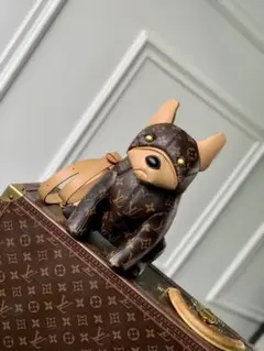 LOUIS VUITTON ブラウン トラベル用ソフトトイ フレンチブルドッグ