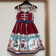 美品　Shirley Temple 赤いジャンバースカート