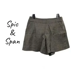 Spic&Span【美品】千鳥格子 ウール ショート パンツ