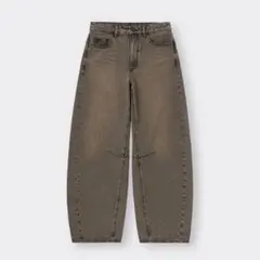 バレルレッグジーンズ brown