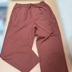 GU ブラウン ワイドパンツ ゴムウエスト イージーパンツ