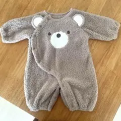 クマデザインロンパース フリース素材