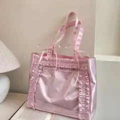 痛バッグ　トートバッグ　推し活バッグ　透明　オタクバッグ　バッジ　大容量　通学