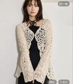 mysty woman スカラクロシェ風カーディガンLSのサムネイル