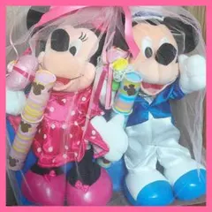 Disney ミッキー＆ミニー ぬいぐるみ ペアセット 電報ぬいぐるみ