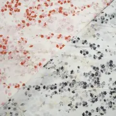 花柄コットンプリント生地 2色セット／各 幅110cm×1m