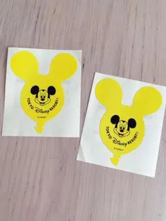 TDR ディズニーランド　シー　ミッキーシール　非売品　2枚セット　まとめ売り