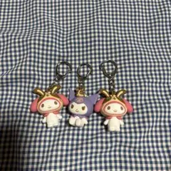 マイメロディ クロミちゃん　宇佐美コラボシリコンキーホルダー 3個セット