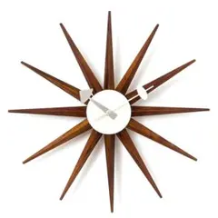 ジョージネルソン サンバーストクロック 掛け時計 時計 ネルソンクロック 茶