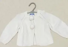 jacadi ホワイト カーディガン 12M