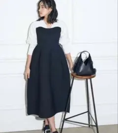 美品】CELFORD 袖ボリュームコクーンワンピース - メルカリ