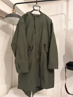 オリーブグリーン ファー付きモッズコート