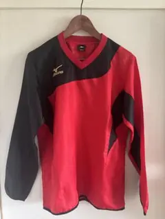 Mizuno 長袖スポーツウェア Sサイズ レッド/ブラック
