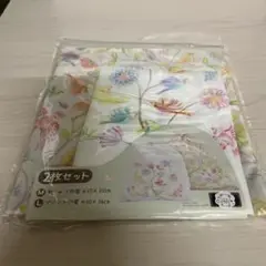 花と鳥のプリント 巾着袋2枚セット