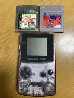 ゲームボーイカラー クリアパープル 本体とソフト