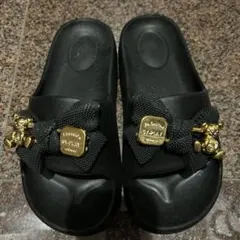 厚底涼鞋 黑色 25