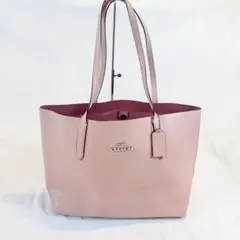 COACHコーチ トートバッグF31535ピンクA4可肩掛け可レザー 大容量
