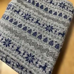【ニット生地】ジャガード　ネイビー系　50cm