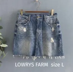 古着☆LOWRYS FARM ミニデニムスカート ダメージ