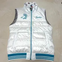 Paradiso レディース ダウンベスト M ホワイト/ブルー