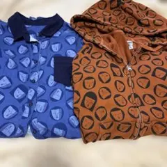 ちびまる子ちゃんgraniphパーカー 野口さん 長袖シャツ 2点セット