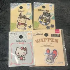 【お得】キャラクターアイロンワッペン4点セット