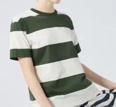 【ユニクロ/マリメッコ】グラフィックTシャツ(半袖)オリーブＬ×1枚