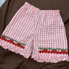 Shirley Temple ピンク ギンガムチェック ショートパンツ