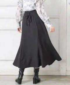 INGNI　バックレースアップマーメイドスカート　フリーサイズ　ブラック