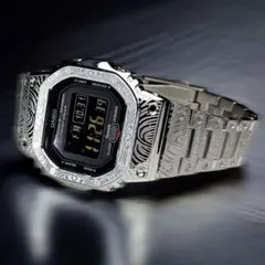極美品✨G-SHOCK GW-B5600HR フルメタルカスタム （外装新品） 希少✨G-SHOCK GW-B5600 フルメタルカスタム タフソーラー メンズ