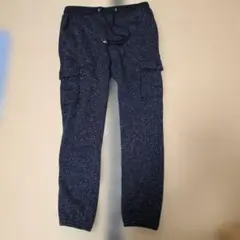 ジョガーパンツブラック系のミックスカラー裏起毛