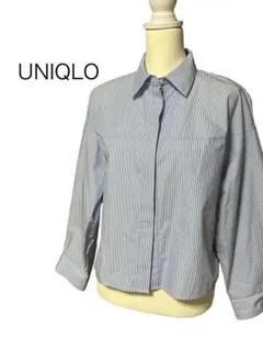 新品UNIQLO ストライプ 長袖シャツ Lサイズ