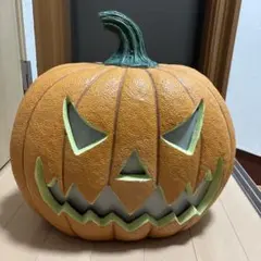 アメリカ購入2点セット】光る！特大カボチャ置物1m ＆ ハロウィン玄関