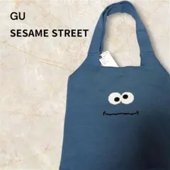 GU セサミストリート トートバッグ クッキーモンスター ブルー A4収納のサムネイル