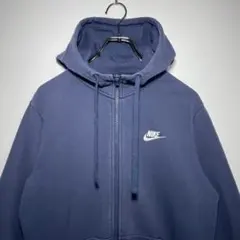 NIKE　ナイキ　パーカー　サイズM　フーディー　フルジップ　刺繍ロゴ　古着