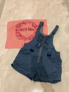 mezzo piano デニムオーバーオール　レアデザイン