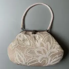 ビーズ刺繍 花柄 バッグ　和装&洋装　昭和レトロ