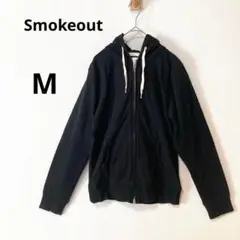 Smokeoutスモークアウト メンズ M ダブルジップ パーカー ブラック
