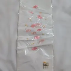 新品未使用 刺繍半衿 絹交織 花柄 和装小物