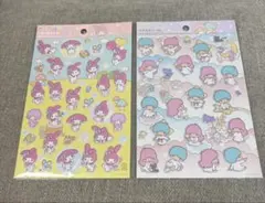 新品・マイメロディ・リトルツインスターズシール2シートセット②