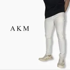 AKM｜パッチワーク5ポケットホワイトデニムS wjkglambジュンハシモトのサムネイル