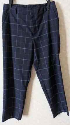 anysis チェックテーパード パンツ