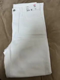 新品未使用】ユニクロ ホワイトデニム ワイドストレート 30インチ（76cm）