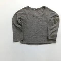 オリーブデオリーブ ラグランショートニット グレー ゆったり レディース