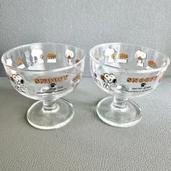 スヌーピー デザートグラス 2個セット 佐々木硝子 PEANUTS レトロのサムネイル