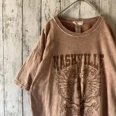アメリカ古着NASHVILLE MUSIC CITY Tシャツ オレンジブラウン