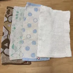 古いタオル4枚雑巾1枚セット 多様なデザイン(1枚追加しました)